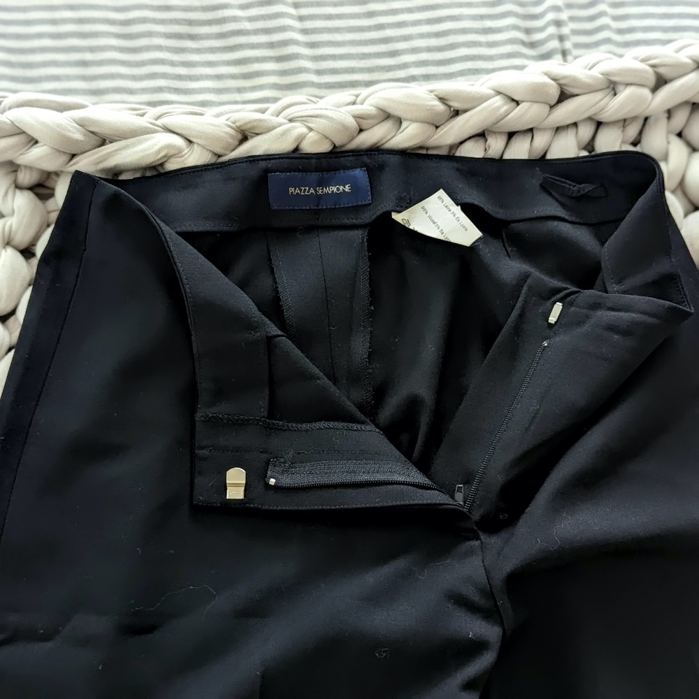 Piazza Sempione Women's Black Wide-Leg Dress Pants